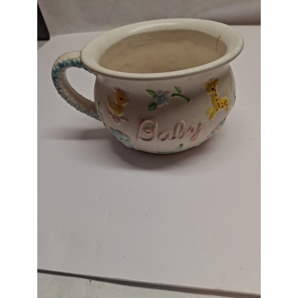 Vintage Napcoware  Import Floral Planter Japan #7131 Ceramic Baby Large Cup